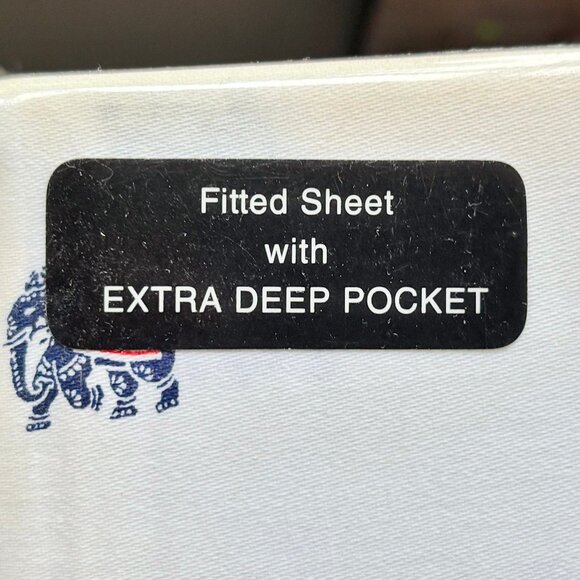 KENSIE Full Size Cotton ELEPHANTS Sheet Set - India Elephant Pattern - Picture 4 of 5